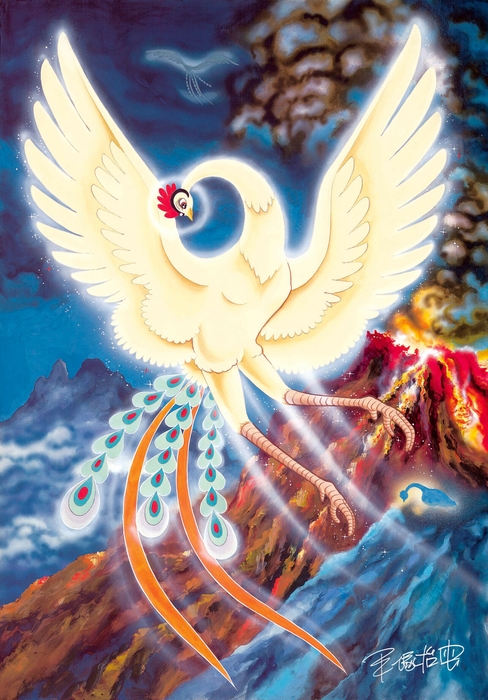 手塚治虫 版画「火の鳥(飛翔)」