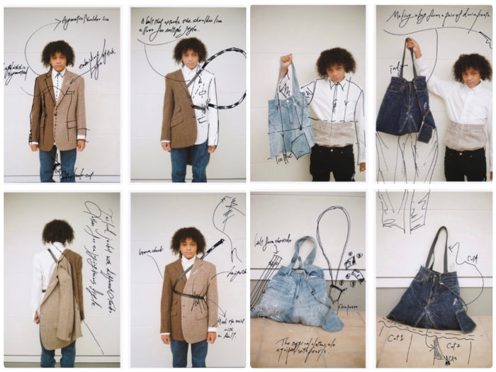 Re:asymmetly jacket / Re:denim bag&pouch