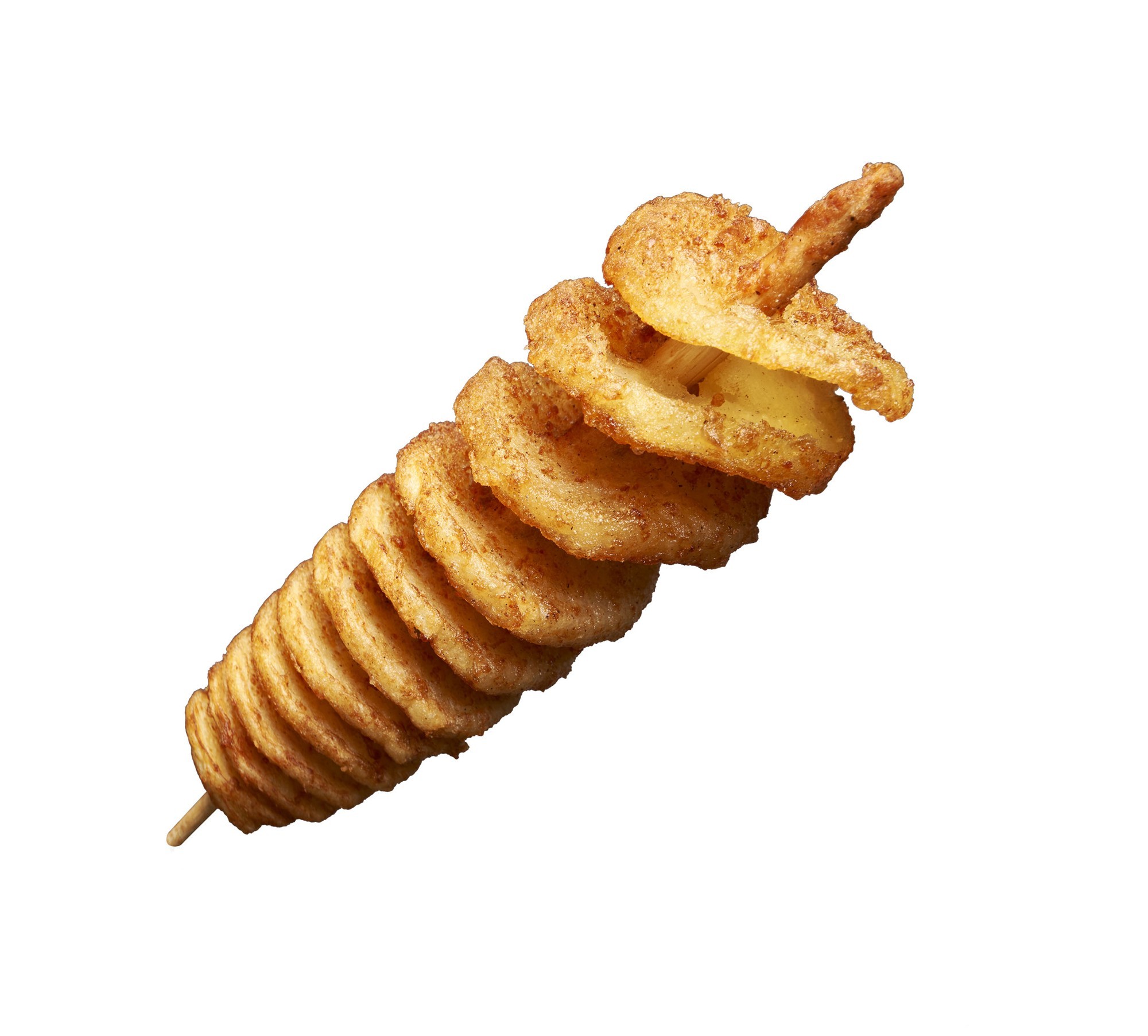 らせんカットのぐるぐるポテトにサクサク衣をつけました