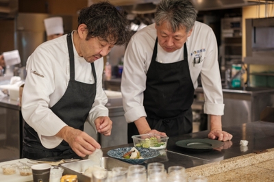 コラボメニュー試作の様子