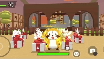 ▲風船が割れるとプレゼントボックスが!