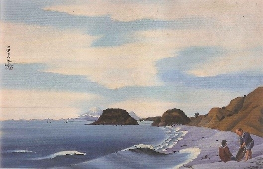 七里ヶ浜図 司馬江漢筆