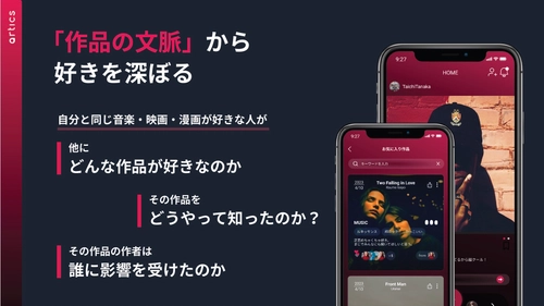 好きな作品を共有し、アーティスト・クリエイターを応援するZ 世代向け SNS アプリ「artics」をローンチ