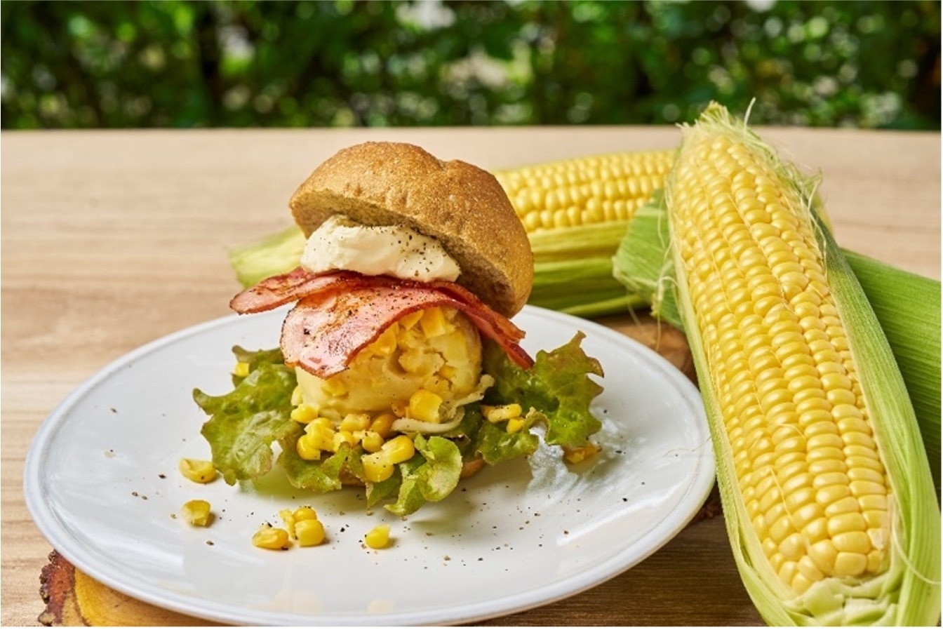 とうもろポテサンドバーガー