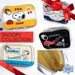 まるで本物！？個性豊かなスヌーピーの缶詰ポーチがカワイイ♡
