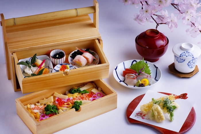 ▲「青の舎」春食材を使用した御前