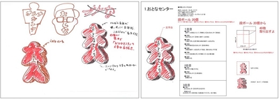 こどもたちのデザイン案と設計図面