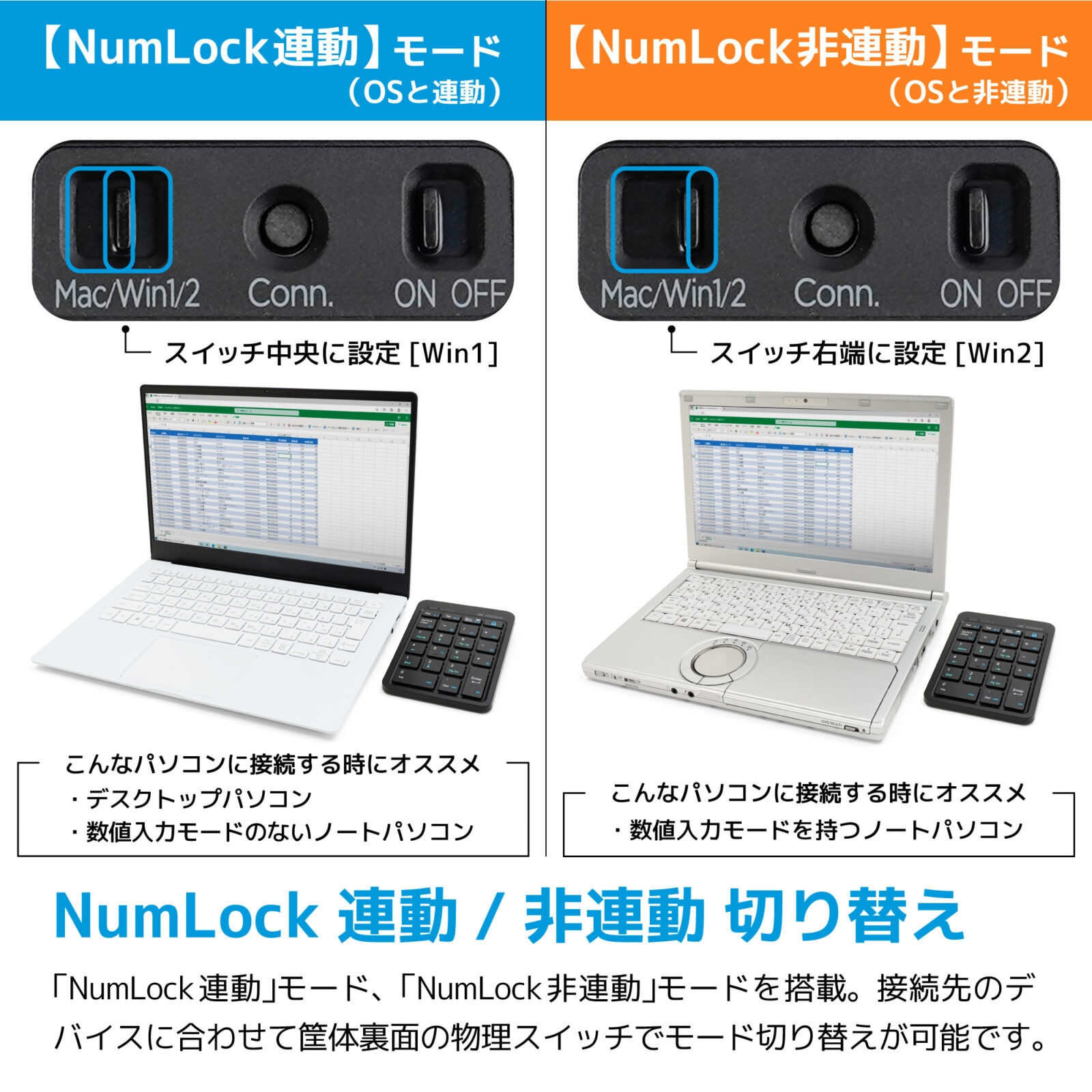 Duo NumLock連動/非連動モード切替