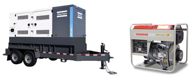 図. ディーゼルポータブル発電機の製品画像