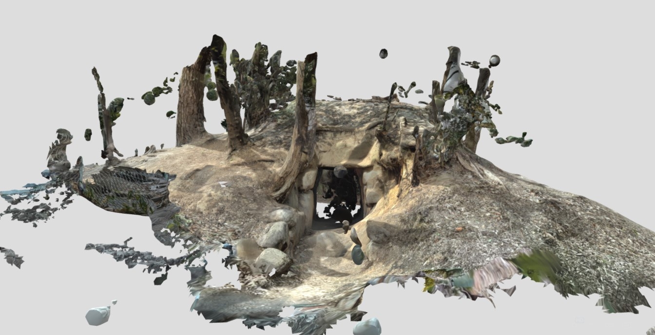 関西学院構内古墳(墳丘)iPad LiDAR版 をSketchfabで公開しました