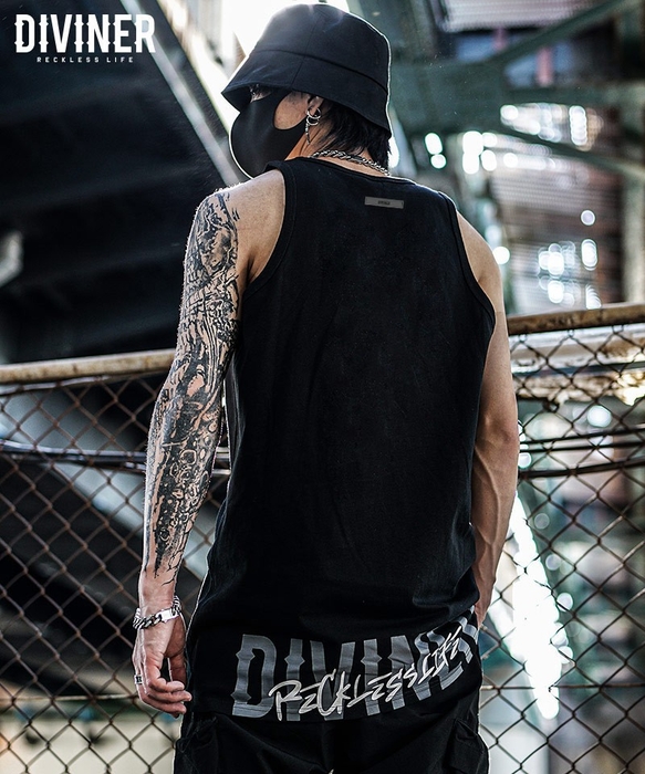 HemLogo Tanktop(ブラック/グレー)
