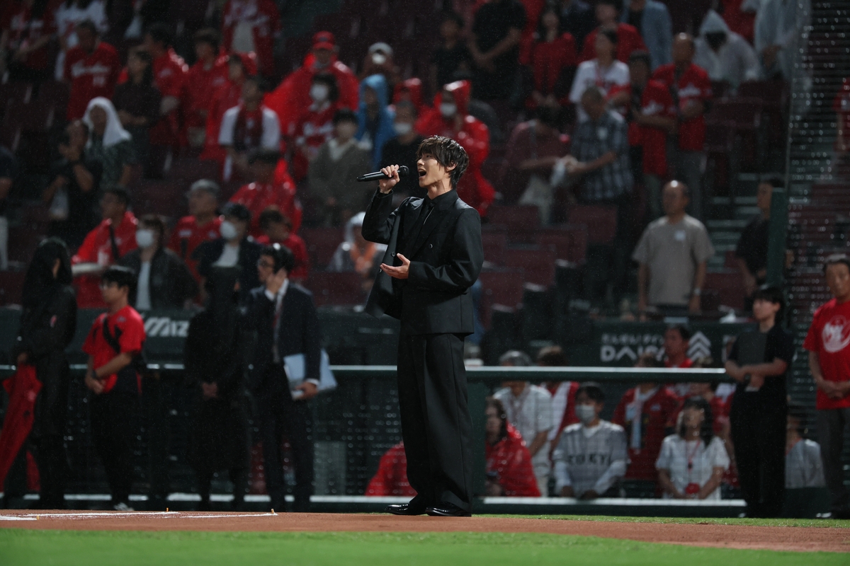 【手島章斗】故郷・広島マツダ スタジアムで堂々の国歌独唱 