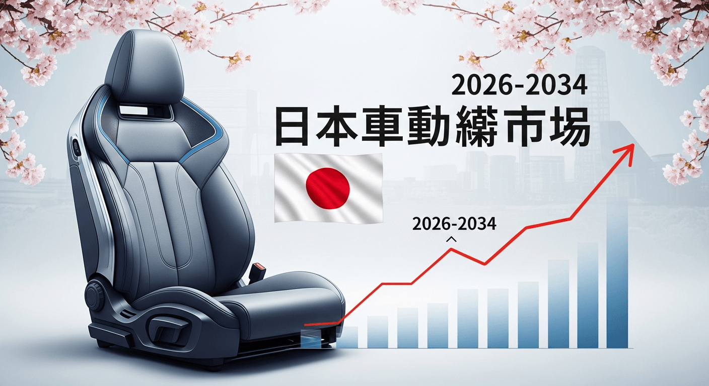 日本の自動車用シート市場は安定した成長を遂げ、2034年までに8,142.7百万米ドルに到達見込み｜CAGR 4.28%