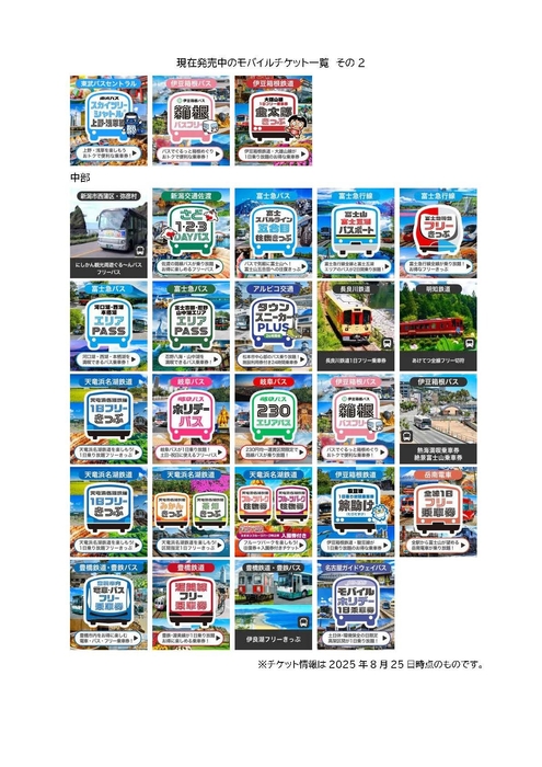 モバイルチケット一覧その2