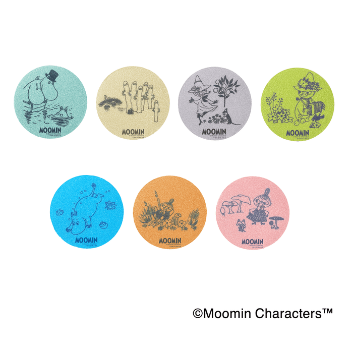 絵柄の異なる7枚のムーミンシート
