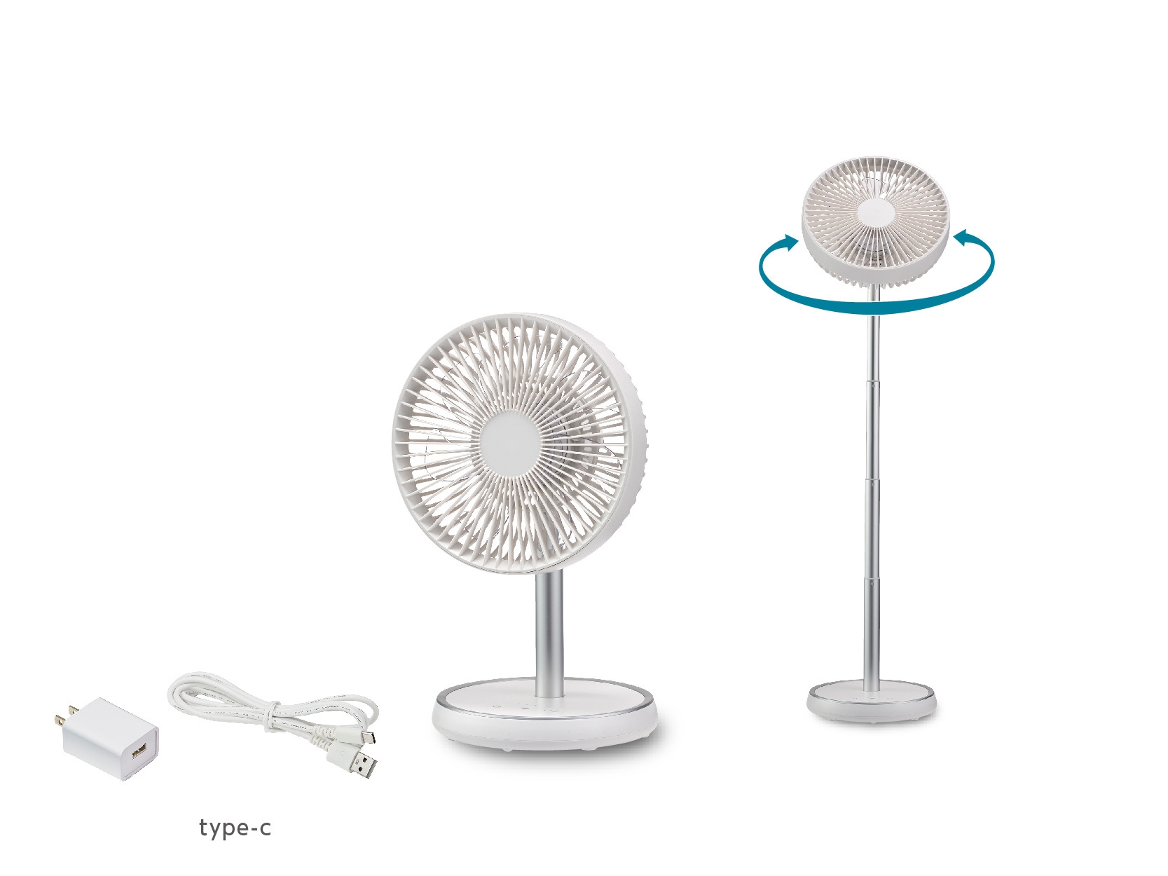 好きな高さで送風&首振