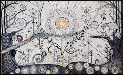 五島アサミ(テキスタイル作家・日本画家)、 国立新美術館・個展セクションにて新作発表