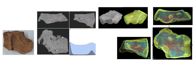 殷周時代の青銅器の土製鋳型(公益財団法人泉屋博古館所蔵)のⅩ線CT撮像
