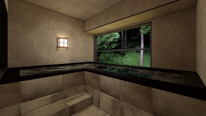 ロイヤルスイート:客室半露天風呂