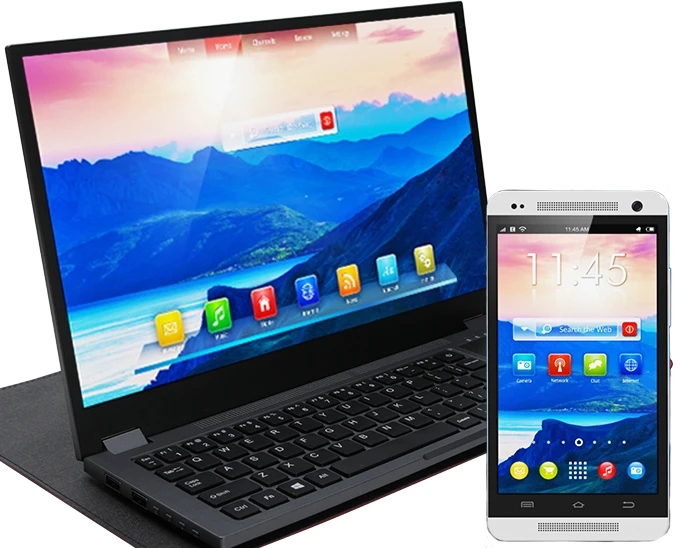 スマホがPC化！大きな画面とキーボードで移動時間も 作業がはかどる