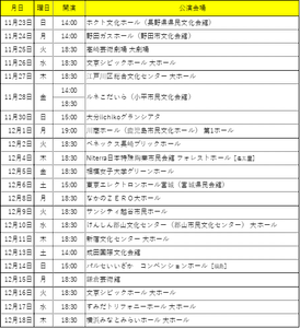 2025年７月現在 ※諸般の事情により、日程・会場等が変更になる場合がございます。