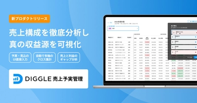 DIGGLE株式会社が新プロダクト「DIGGLE売上予実管理」をローンチ ──売上構成を徹底分析し、利益向上に資する販売戦略を実現