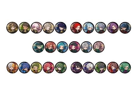 ミニキャラトレーディング缶バッジ 全26種/トレーディング商品 各440円(税込)