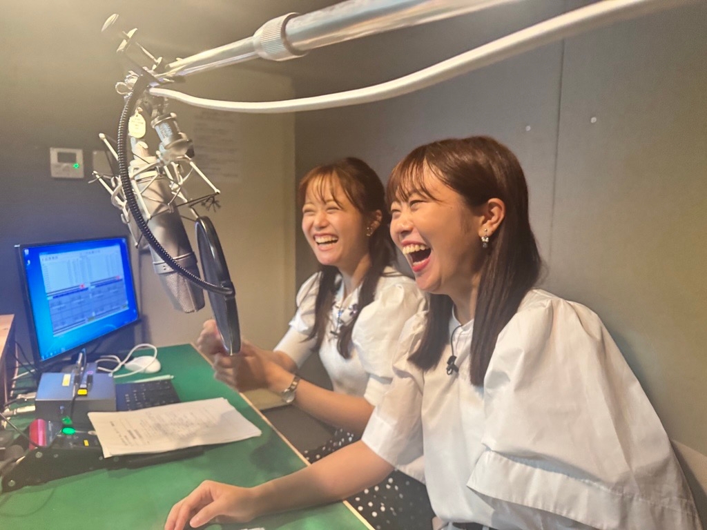 収録は録音室で(※番組は一人しゃべりです)