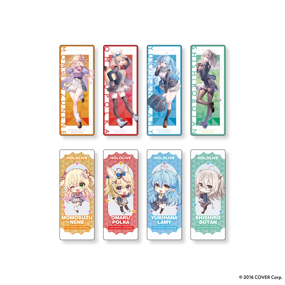 ▲ホロライブ オリジナルクリアしおり(全8種)
