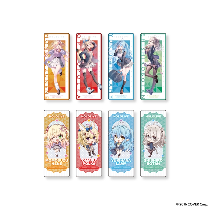 ▲ホロライブ オリジナルクリアしおり(全8種)