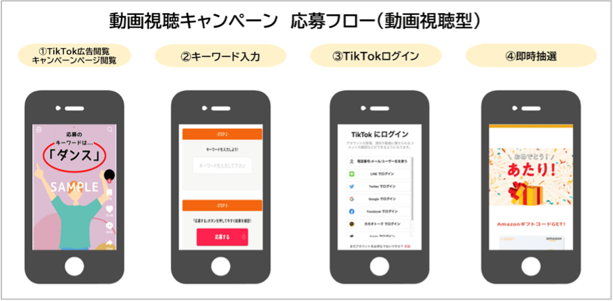 動画視聴キャンペーン 応募フロー