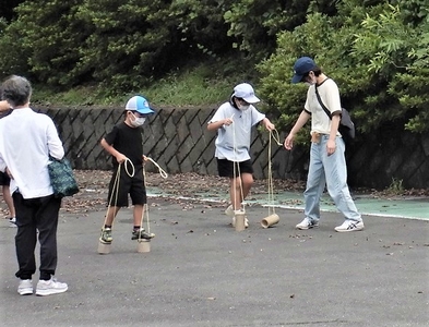 竹ぼっくりで遊んでみよう