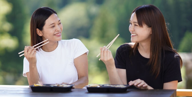 昼食は美活弁当をご用意