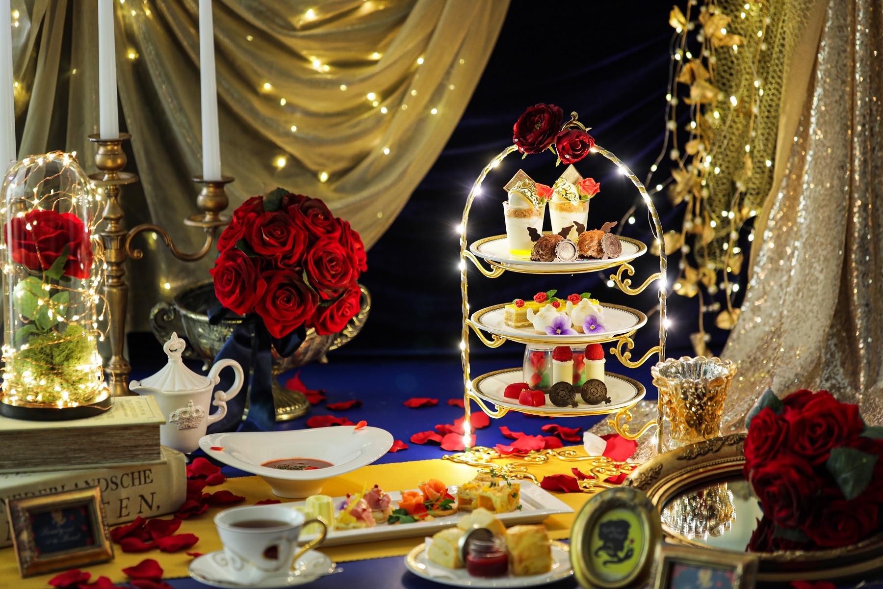 【名古屋・八事】童話 “美女と野獣”の幸せなフィナーレをスイーツの数々で表現 「プリンセスアフタヌーンティー~美女と野獣のファーストダンス~」販売