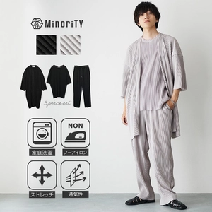 台風1号発生、梅雨入り本格化──MinoriTYから天気に左右されずキマる『サマープリーツ3点セットアップ』が登場