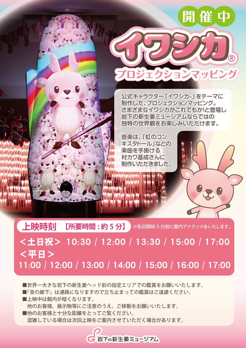 「イワシカプロジェクションマッピング」ポスター