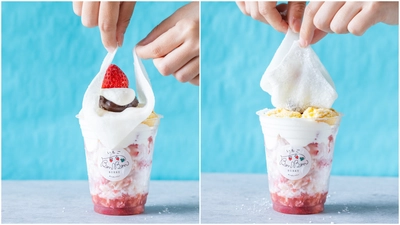 熱海“ビル一棟まるごと”いちごスイーツ専門店　 いちご大福になる！？新作いちごかき氷がスタート 7月15日は「いちごの夏祭り」を開催！