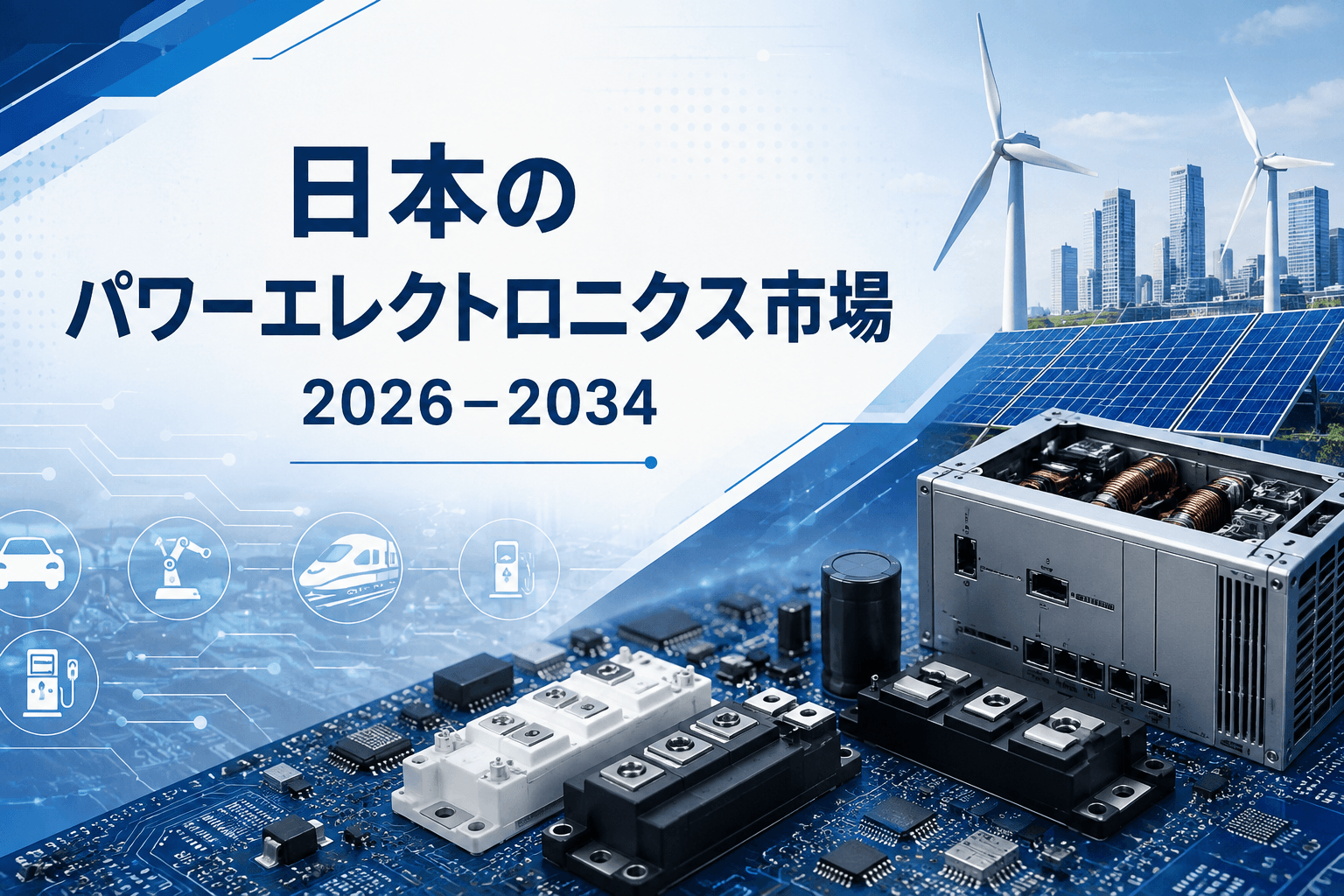日本のパワーエレクトロニクス市場規模は2034年までに30億1,200万米ドルに達する見込み｜年平均成長率4.50%