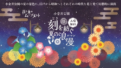 花と光のムーブメント 小金井公園 ～刻を紡ぐ、夏の浪漫～ 2025年7月18日（金）～8月3日（日）開催