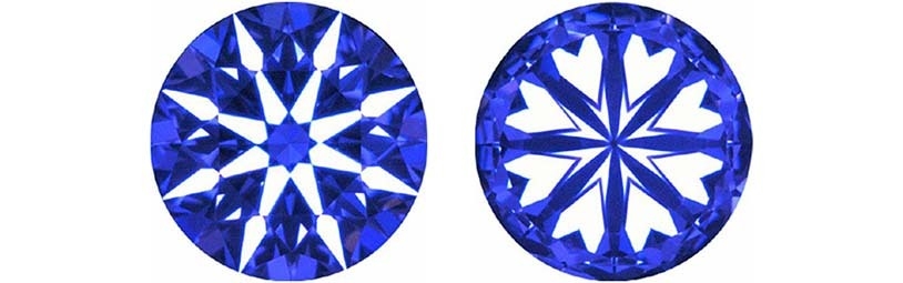 カットが左右対称に施されることで見られるハート&キューピッド