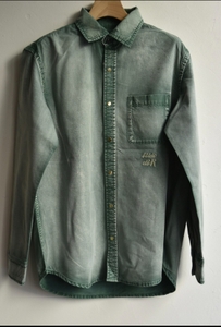 【bud 0】DENIM  DOUBLE NAME SHIRTS