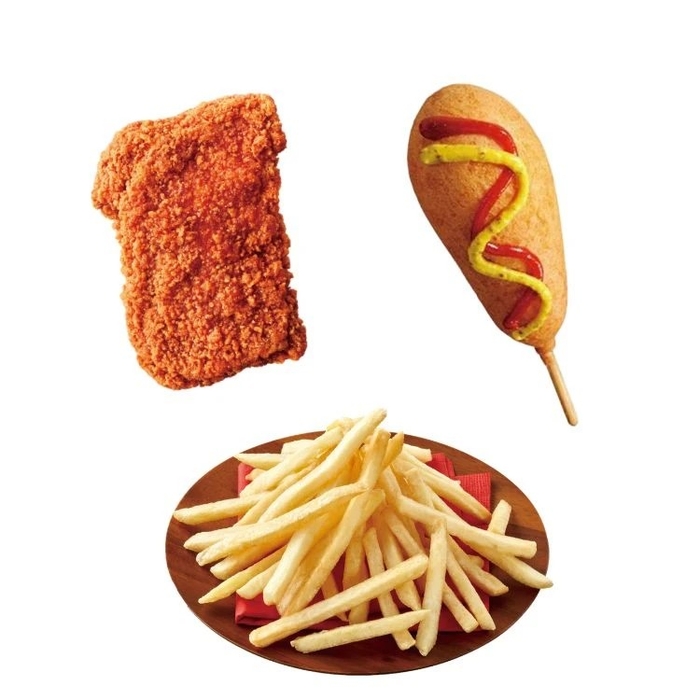 惣菜3種5点セット ポテト+チキン辛口+アメリカンドッグ(画像はイメージです。)