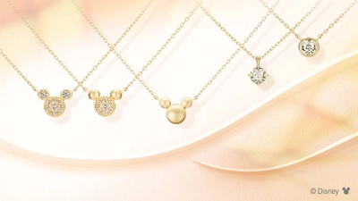 【ディズニー】2021クリスマス新作ネックレス7型 「ミッキー」のアイコンが輝く 天然ダイヤモンド4型