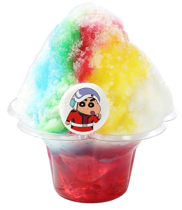 ▲カラフルなシロップが目印! 「カスカベ防衛隊 かき氷」