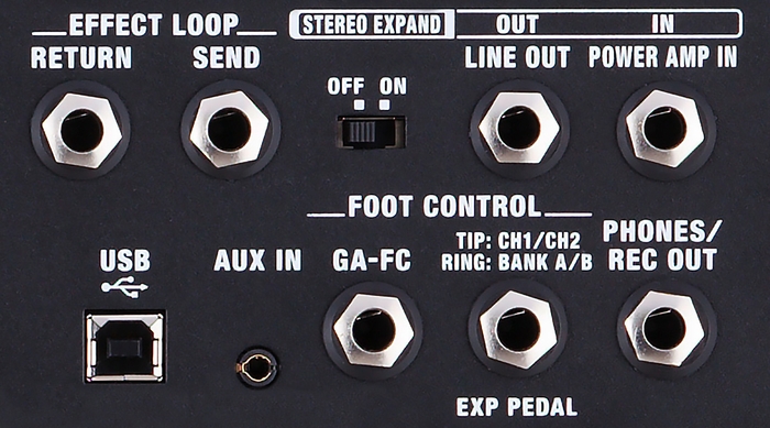 『KATANA-100 MkII』の リア面端子部