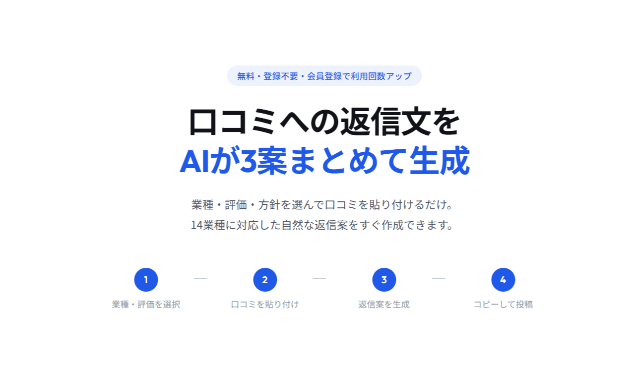 Googleなどのクチコミ返信をAIが自動生成する店舗向けクチコミ返信AIサービス「LocalReview（ローカルレビュー）」を提供開始