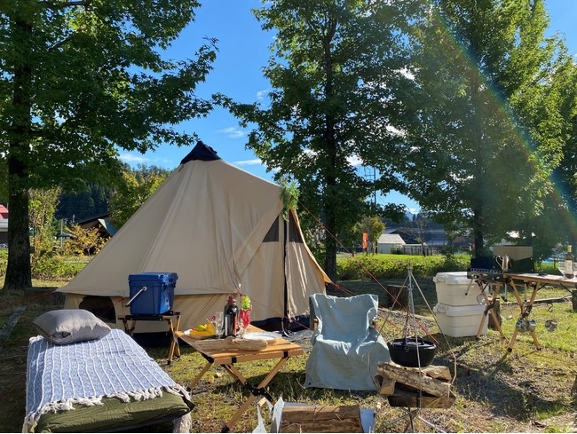 設営例(イメージ)※テントやテーブルなどの備品類は全てお客様でご用意頂きます