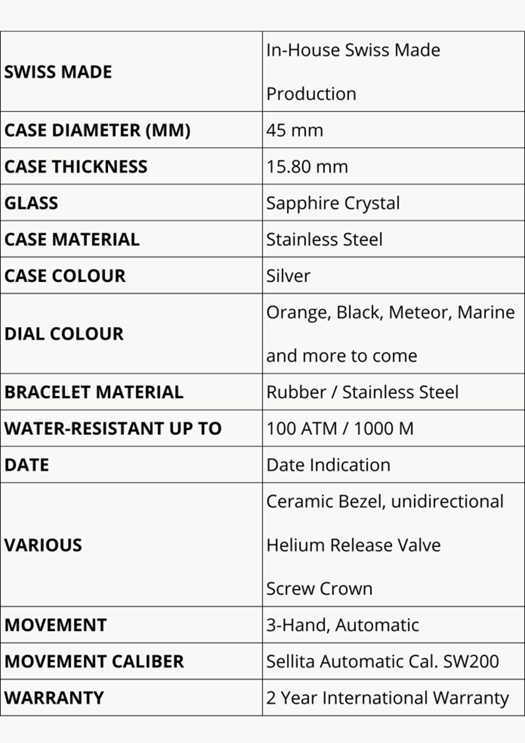 本気のプロ仕様機械式ダイバーズウォッチです。
