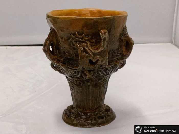 国宝火焔型土器のビアグラス