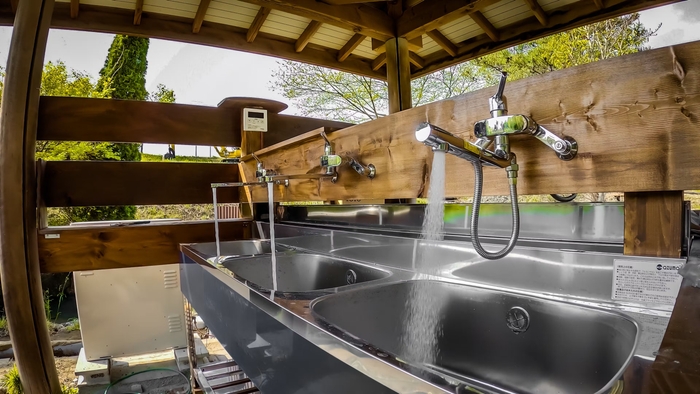 女性やお子さんでも使いやすい2段式シンク設置